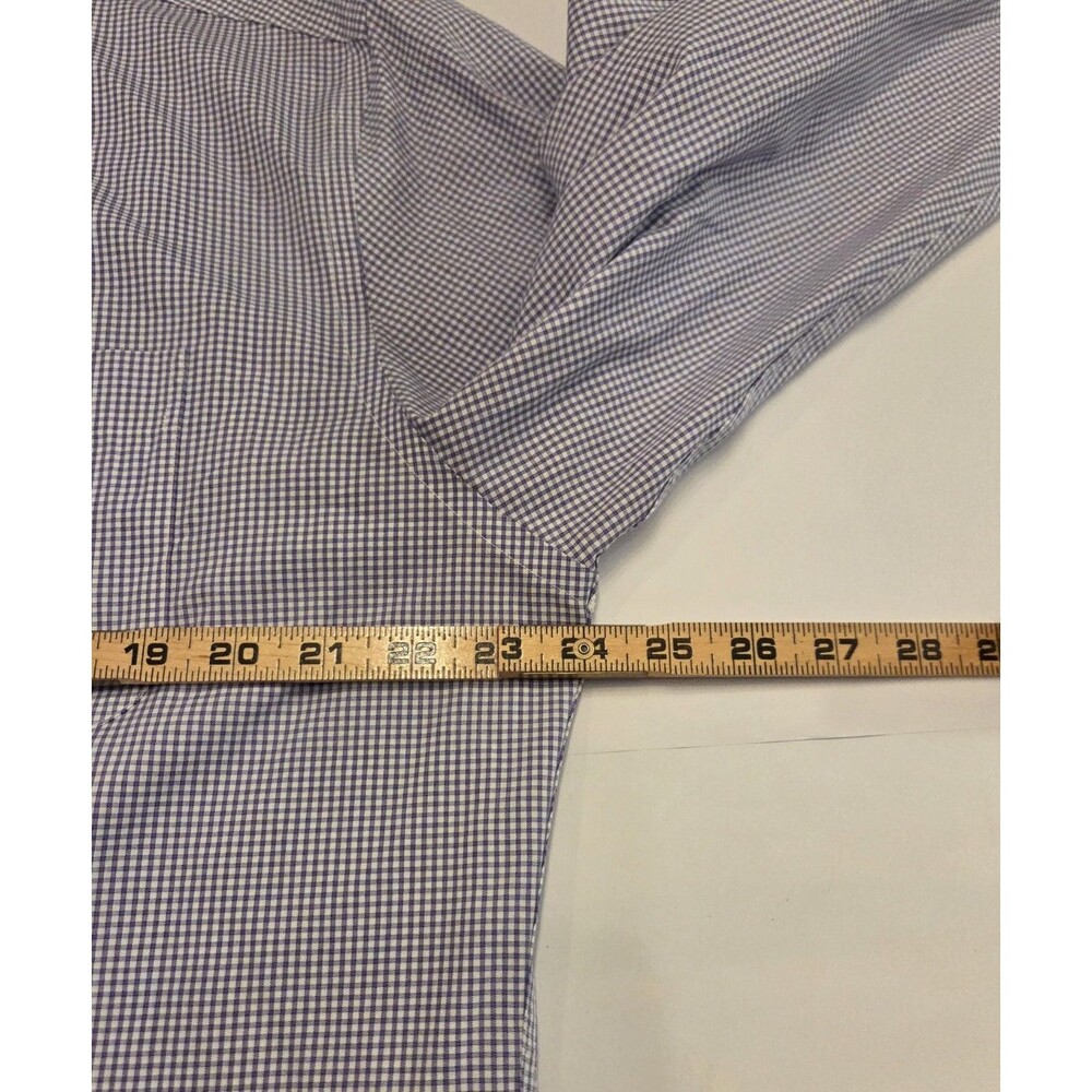 Jos. A. Bank Exec Collection Tailored Fit Dress Shirt 16.5-33 Lavender Check - Picture 6 of 7